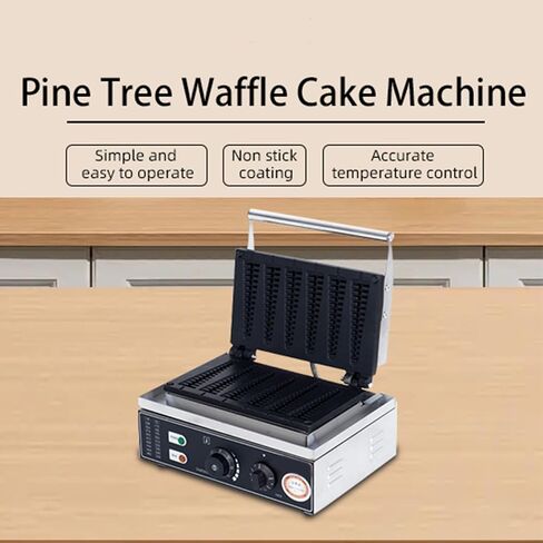 Christmas Tree Waffle Maker Mini | Waffle Stick Maker | Hotdog Waffle Maker | Non-Stick Teflon Coating,110V 50-300℃/122-572℉ Adjustable in Saudi Arabia