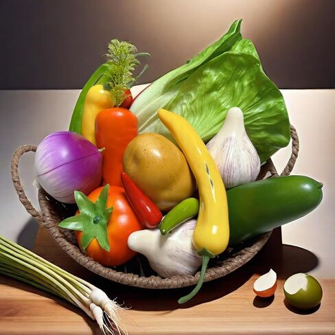 3pcs Realistic Artificial Fake Lettuce, Fake Vegetable, Artificial Vegetables for Decoration, Home Kitchen Decor,PU Simulation Vegetable in Saudi Arabia