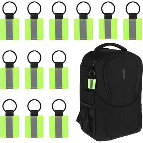 Giantree 12 Pcs Reflective Keychain, High Visibility Reflective Safety Tags Reflective Pendants for Backpack Purse Dog Collar
