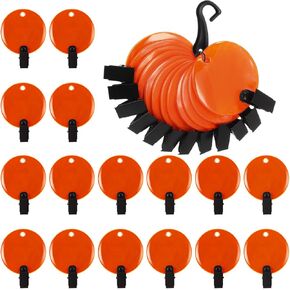 Konohan Trail Markers with Clips Round Reflective Tacks for Hunting Reflective Tree Tacks Trail Marking Ribbon with Clips Orange High-Visibility Tree Trail Markers for Outdoor Hiking