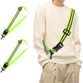 2 Pack Reflective Sash High Visibility Reflective Belt Safety Reflective Running Gear Adjustable Running Belts Night Dog Walking Gear Biking Accessories for Walking Cycling at Night