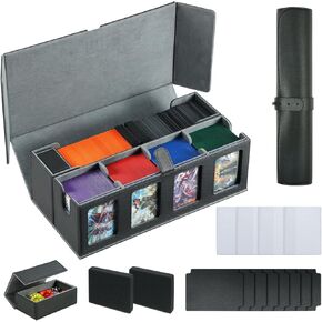 Trading Card Deck Case for 840 Cards, Storage Box with Display Windows for MTG Commander, PTCG, Sport Cards and Other Trading Card Games - Blue in Saudi Arabia