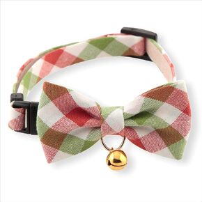 Purrfect Picnic Bow Tie Cat Collar (Yellow) with Bell Safety Breakaway Soft Lightweight for Cats Kitty Kitten Japanese Stylish Pattern, No.1 Seller in Japan