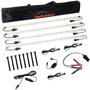 5-Bar LED Lights Kit Camping Light Bar 12V Garage Lights Luces Led Magnetic Light Gadgets for Men Waterproof IP67 2 Bar Amber 3 Bar White