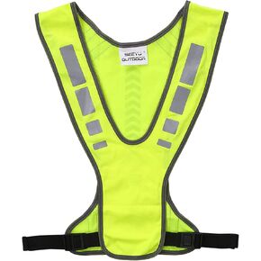 HUIOP High Visibility Vest, High Visibility Vest Outdoor Sports Running Cycling Reflective Vest with Pocket