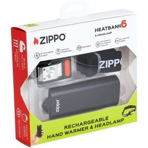 Black HeatBank 6 Rechargeable Hand Warmer and Headlamp Gift Set