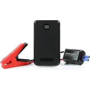 جهاز تشغيل السيارة المحمول من ليمتليس أوتوبوست بقدرة 400 أمبير (حتى 8 أسطوانات، و5.0 لتر من الغاز)، وبنك طاقة بقدرة 6000 مللي أمبير في الساعة، ومصباح يدوي ثلاثي الأوضاع (دائم الخضرة) in Kuwait