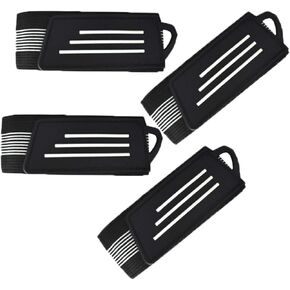 2 pairs Bicycle Ankle Leg Strap, Cycling Bike Safety Reflective Wrist Ankle Bind Bands Clip Strap for Outdoors-Black