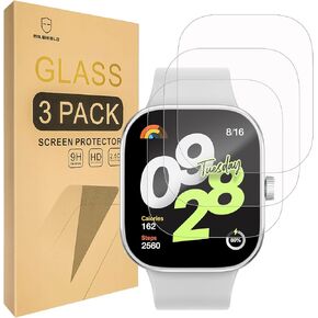 Mr.Shield Screen Protector compatible with Xiaomi (Redmi Watch 4) [Tempered Glass] [3-PACK] [Japan Glass with 9H Hardness]