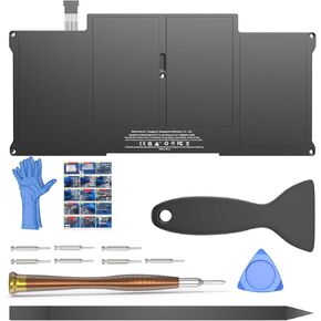 A1465 Battery Replacement, A1406 Battery for MacBook Air 11 Inch Early 2015, Early 2014, Mid 2013, Mid 2012, Mid 2011 Battery Model A1370 A1495 Capacity 7.6V 39W 5100mAh