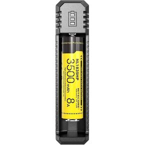Nitecore UI1 Battery Charger with Micro USB, Single Bay Charger for Batteries, Charging Station for Camping and Outdoor, Black