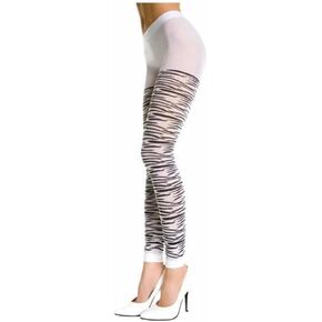 Zebra Print Leggings Rave Neon Glowing in the Dark, Neon Pink