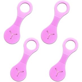 4 Pack Dog Poop Bag Holders for Leashes, Hands Free Waste Bag Holder, Poop Bag Carrier for Leash, Pet Doggy Puppy Bag Holder, Doggie Poop Bag Leash Clip (Green)