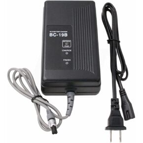 BC-19B Charger for Topcon BT-31Q BT-32Q Battery GTS-220 GPT-1003 CTS Total Station DL-102C, 2-pin Female Plug