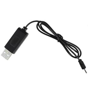 USB Lithium Battery Charging Cable Black USB Charging Cable OD 2.0mm Round Plug with Indicator Light