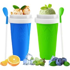 Slushie Maker Cup,Slushy Maker Magic Squeeze Cup Cooling Maker Cup Freeze Mug Milkshake Smoothie Mug,Portable Squeeze Ice Cup for Family