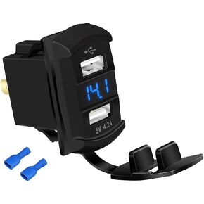 DAIERTEK USB Rocker Switch 12V Waterproof USB C & QC 3.0 Dual Ports Outlet PD Charger Socket for Car, UTV, RZR, RV, Truck, Marine