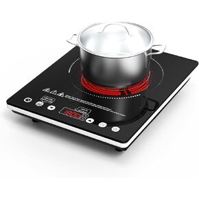 Double Induction Cooktop Induction Burner Hot Plate Electric 9 Temperature 9 Power Settings Portable Electric Stove Burners, Child Safety Lock & Timer,110v Compatible with Magnetic Cookware