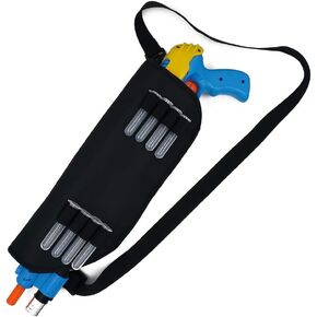Saking Canvas Sheath Holster for Bug Salt Fly Gun 2.0 3.0 - with Extra 8 Salt Tubes & Shoulder Strap (Black)