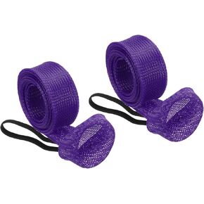 PATIKIL Rod Sock, Fishing Rod Sleeve Cover Braided Mesh Pole Protector Gloves Fishing Tools Pointed End for Spinning Fishing Rod Fly Rod Ice Rod Casting Rod