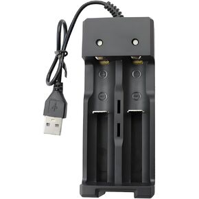 Intelligent USB Four Slot Lithium Battery 3.7V Universal Independent Fast Charger, Compatible with 18490, 17670, 17335, 10440 and Multiple Rechargeable Battery Models(Does not Include Battery)