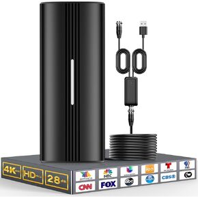 TV Antenna Indoor, 1100+ Miles Range Digital Antenna for Smart TV,TV Antenna for Local Channels, HD Antenna with Strongest Amplifier & Signal Booster, Supports 8K, 4K, 1080P