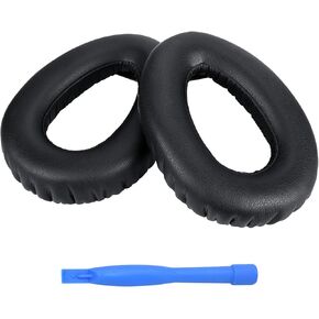Ear Pads Replacement for Sennheiser PXC480/PXC550/PXC 550-II/MB660 UC/MB 660 MC Headphones by MMOBIEL - Memory Foam and Protein PU Ear Pad Cushions - Noise Isolation Earpads Replacement - Black