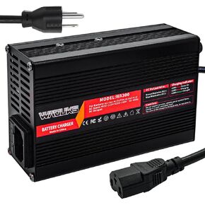 58.4V 5A Charger 58.4V LiFePO4 Battery Charger DC C13 N+ L- Connector for 16S 48V LiFePO4 Battery Pack Fast Charger