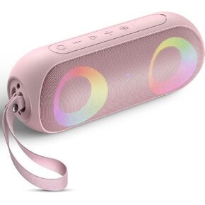 NOTABRICK Bluetooth Speakers, 30W Portable Speakers Bluetooth Wireless with Loud Stereo Sound, IPX7 Waterproof Shower Speakers, RGB Multi-Colors Rhythm Lights, 1000mins Playtime for Indoor&Outdoor
