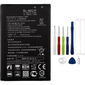 New Rechargeable Battery BL-46G1F Compatible with LG LV5/K20 Plus LGMP260, TP260, VS501, LV532GB, K20V, M255 with Tools