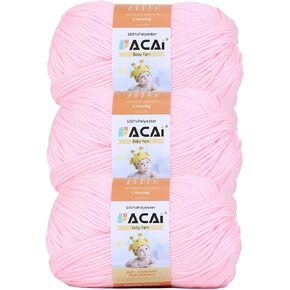 Soft Baby Yarn for Knitting100% Acrylic, 50 oz 110 Yards per Ball, Perfect for Baby Soft Knitting Projects (3, Hunter Green)