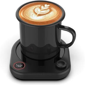 Coffee Mug Warmer Set, Coffee Warmer for Desk, Smart Electric Cup Warmer for Tea Milk Beverages with Adjustable Temperature Display, Auto Shut Off Timer Mug Sensor, Electric Candle Wax Heating Plate