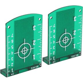 Hilitand Magnetic Target Level Plate, Targets, 2 Pack Magnetic Floor Targets Card Plate ABS Target Plate for Green Beam, Line Lasers