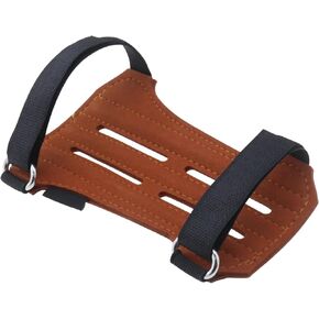 Outdoor Archery Arm Guard Archery Protective Gear Outdoor Arm Guard with Reverse Hair Suitable for Traditional Archery Forearm Protection Brown