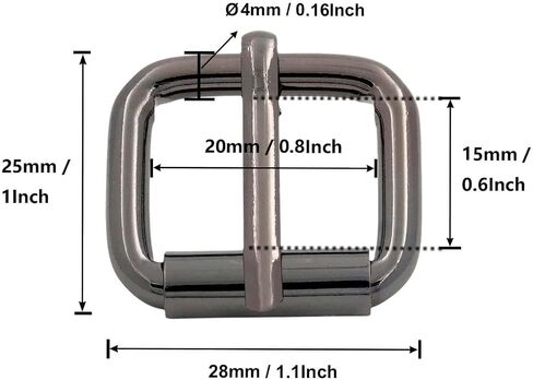 BIKICOCO Roller Buckle, 3/4 Inches Heel Rolling Bar Buckles for Bags Leather Webbing Straps in Saudi Arabia
