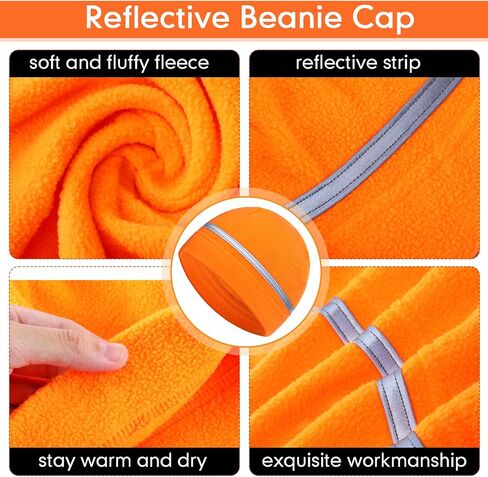 9 Pcs Reflective Knit Hat Safety Beanies High Visibility Warm Winter Hat Reflective Running Gear Neon Knit Hat with 360° Stretchable Reflective Stripe for Men Women Night Running, Hiking, Climbing in Saudi Arabia