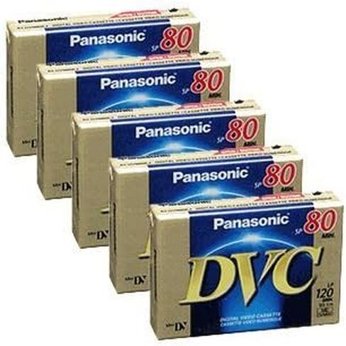 5 عبوات من خرطوشة شريط بيانات باناسونيك AY-DVM80EJ MiniDV 80 دقيقة/120 دقيقة (LP) in Saudi Arabia