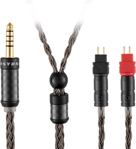 كابل متوازن 4.4 ملم متوافق مع سماعات Sennheiser HD650، HD600، HD580، HD660S، HD660S2، HD58X، Massdrop HD6XX، ترقية بديلة مطلية بالفضة، 2 متر 6.5 قدم in Kuwait