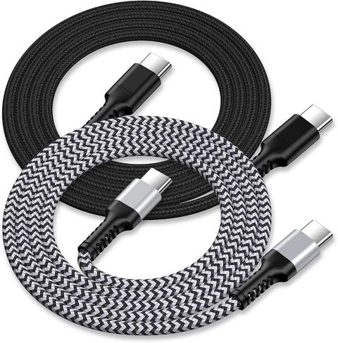 USB C to USB C Cord, 2Pack/3Ft Android Braided iPhone Charger Cable, Apple Fast Charging Power Wire for iPhone 16 Pro Max 15 Pro Plus, Galaxy S25 S24 Ultra A15 A25 A35 Google Pixel 9 Pro XL Fold 8 8a in Saudi Arabia