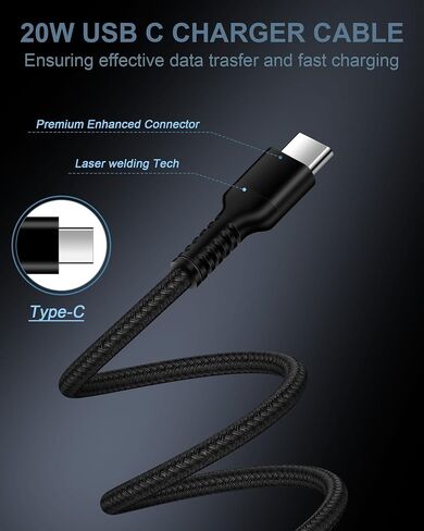 USB C to USB C Cord, 2Pack/3Ft Android Braided iPhone Charger Cable, Apple Fast Charging Power Wire for iPhone 16 Pro Max 15 Pro Plus, Galaxy S25 S24 Ultra A15 A25 A35 Google Pixel 9 Pro XL Fold 8 8a in Saudi Arabia