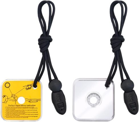 Signal Mirror, Survival Mirror with Whistle, Emergency Reflective Mirror, Signal Mirror Survival, Rescue Survival Reflective Mirror for Hiking, Camping in Kuwait