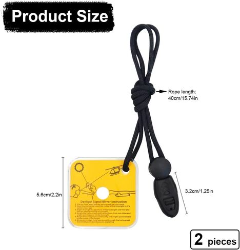 Signal Mirror, Survival Mirror with Whistle, Emergency Reflective Mirror, Signal Mirror Survival, Rescue Survival Reflective Mirror for Hiking, Camping in Kuwait