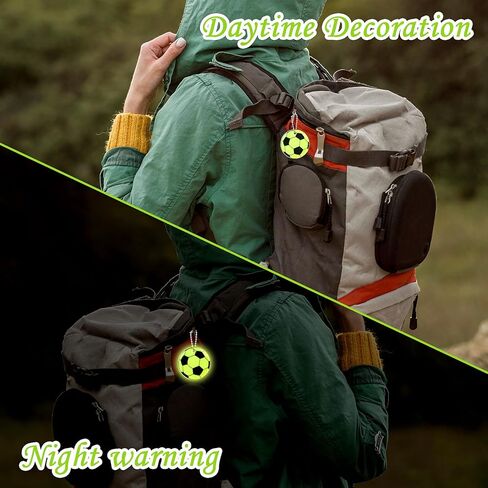 16 قطعة من حلقات مفاتيح كرة القدم الآمنة العاكسة، قلادة كرة قدم صغيرة، سلاسل مفاتيح لكرة القدم وحفلات كرة القدم وحشو حقيبة للأولاد والأطفال هدية حقائب ظهر مدرسية in Kuwait