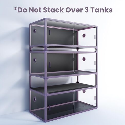 Reptile Terrarium Stackers V1, 3" Reptile Tank Accessories Spacers, ONLY for Phailozoo Collection 50/85 Gallon Reptile Tanks 4Pcs in Kuwait