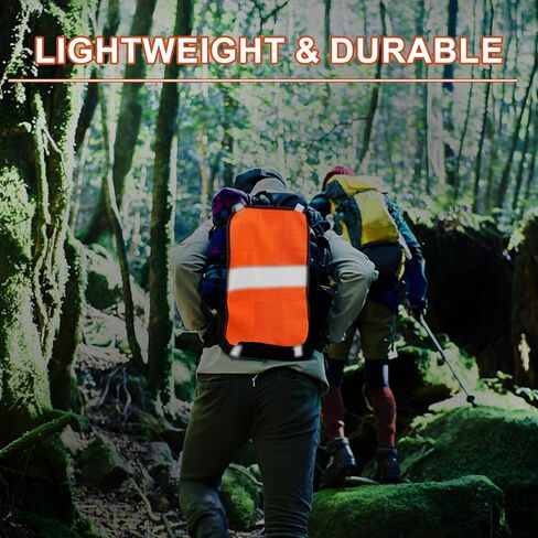 3pcs 9x20 Inch Blaze Orange Mesh Safety Panel, Large Tent Backpack Cover with Reflective Strips High Visibility Hunting Gear for Hiking Climbing Camping Travel in Saudi Arabia