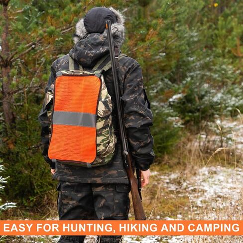 3pcs 9x20 Inch Blaze Orange Mesh Safety Panel, Large Tent Backpack Cover with Reflective Strips High Visibility Hunting Gear for Hiking Climbing Camping Travel in Saudi Arabia