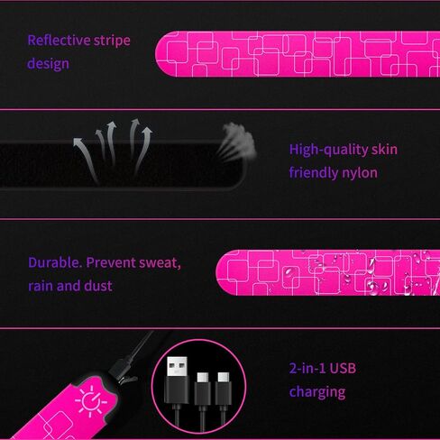 LED Night Running Wristband – Safety Signal Lights, Easy Wear for Safety During Outdoor Sports, Cycling，Concerts, and Nighttime Activities in Saudi Arabia