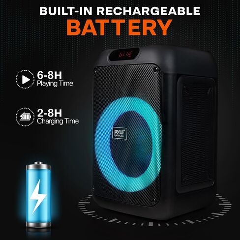 Pyle Audio Bluetooth Party Speaker - Party Bluetooth Speaker with True Wireless Stereo System - Enjoy Powerful Bass and Clear Treble - Portable Big Speaker - Model PPHP8496-100W in Saudi Arabia
