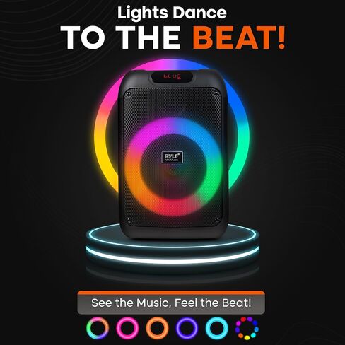 Pyle Audio Bluetooth Party Speaker - Party Bluetooth Speaker with True Wireless Stereo System - Enjoy Powerful Bass and Clear Treble - Portable Big Speaker - Model PPHP8496-100W in Saudi Arabia