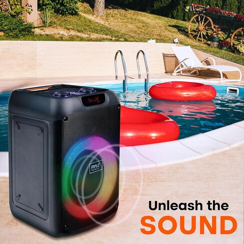 Pyle Audio Bluetooth Party Speaker - Party Bluetooth Speaker with True Wireless Stereo System - Enjoy Powerful Bass and Clear Treble - Portable Big Speaker - Model PPHP8496-100W in Saudi Arabia